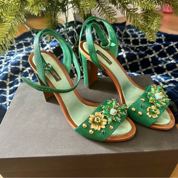 Dolce & Gabbana Sandals Verde Smeraldo size 39 (US 8.5) - Picture 15 of 16